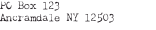 PO Box 123  Ancramdale NY 12503