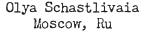 Olya Schastlivaia Moscow, Ru