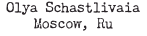 Olya Schastlivaia Moscow, Ru